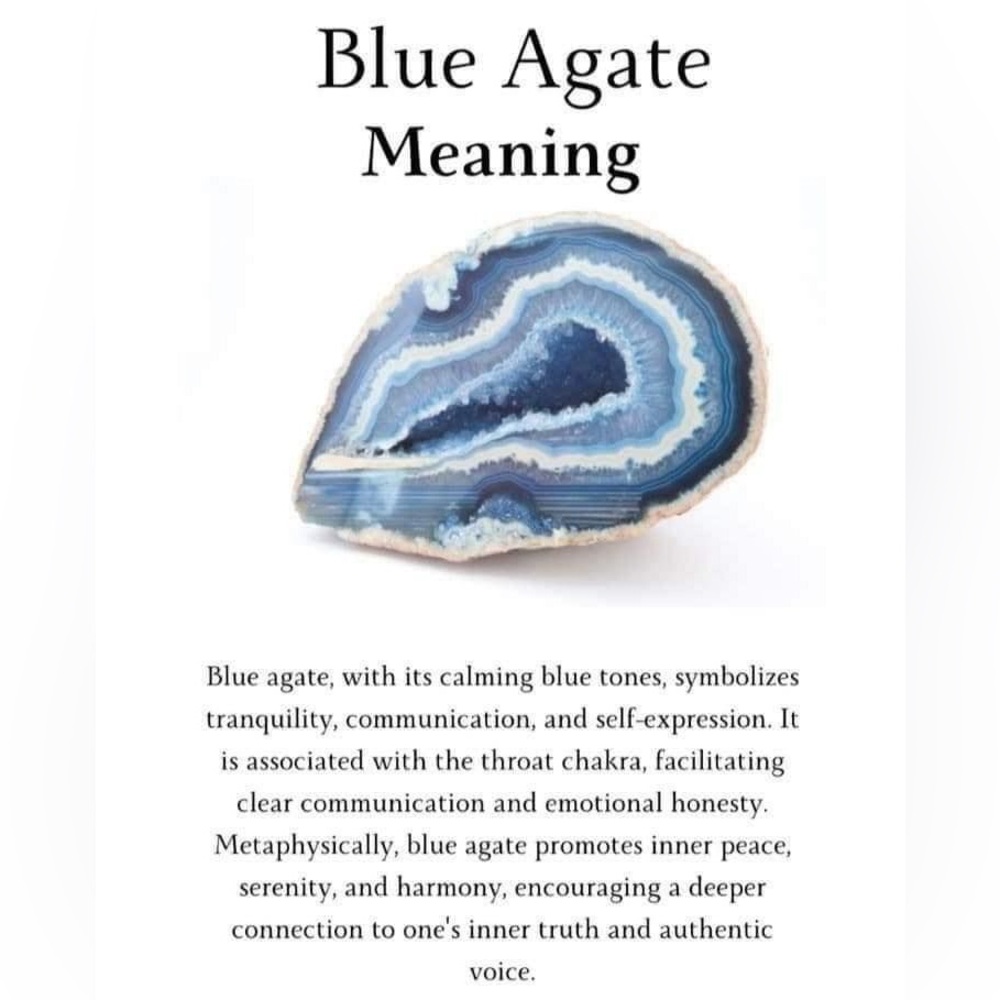 Blue Agate Geode Slice - Picture 3 of 3